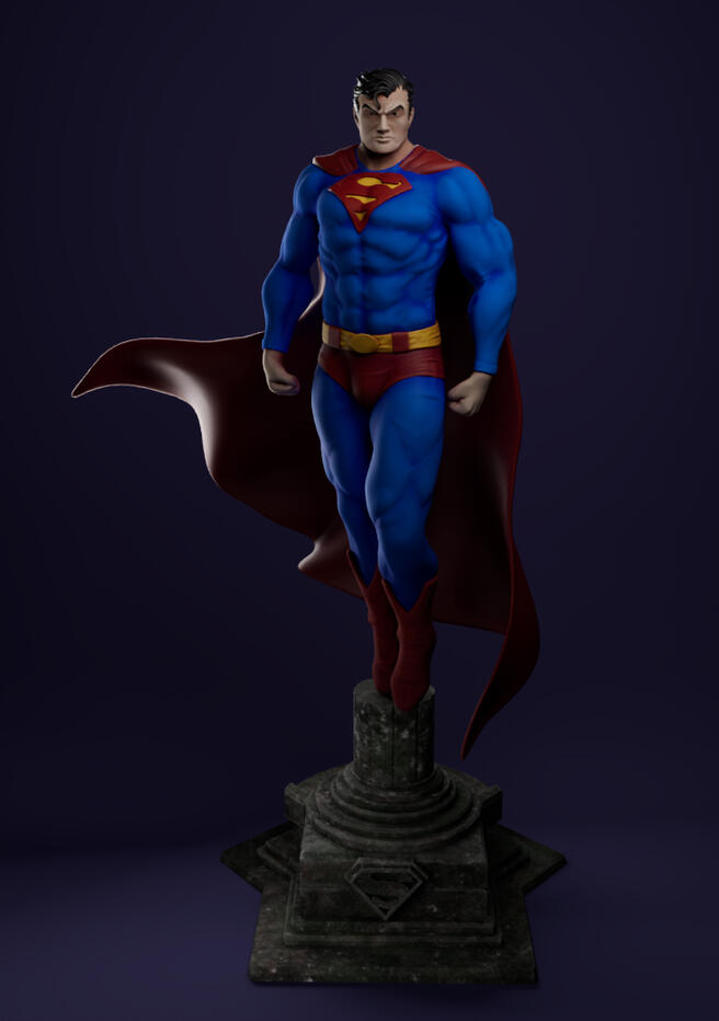 Figurine de Superman afin de travailler la musculature et les plus des vetements !