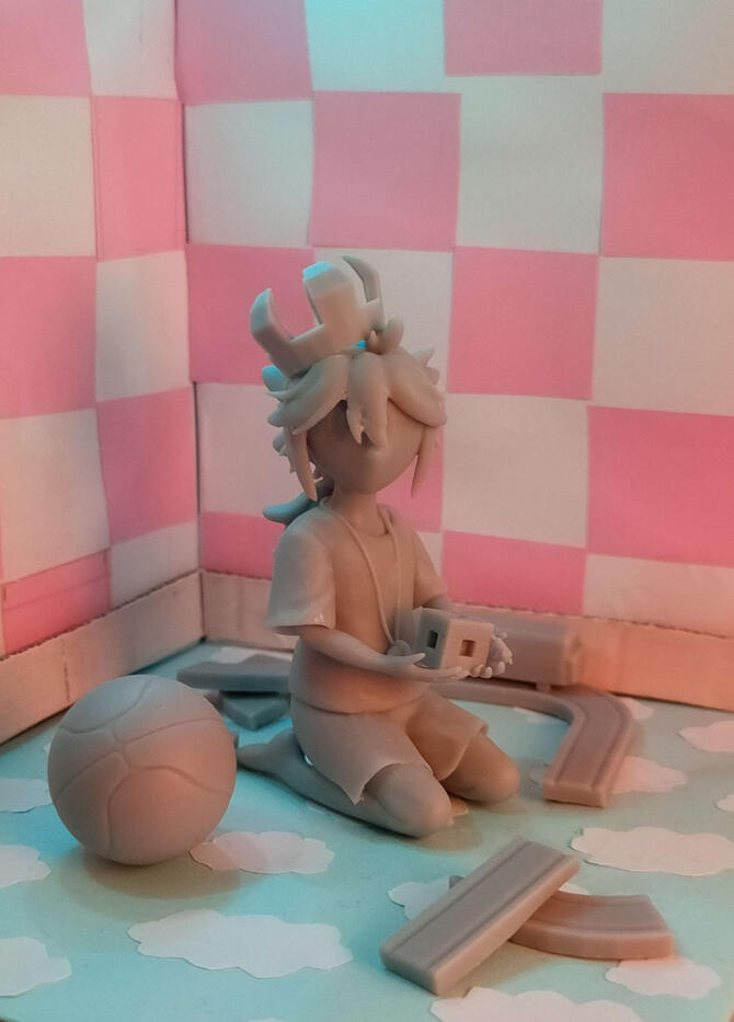 Figurine de N (pokemon) Modélisation et impression résine !!